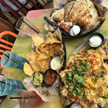 Nacho Hippo - Bleephole nachos, ring of fire quesadillas and triple crown appetizer. Hip pink something or another. - Mexican Near Me - North Myrtle Beach, South Carolina