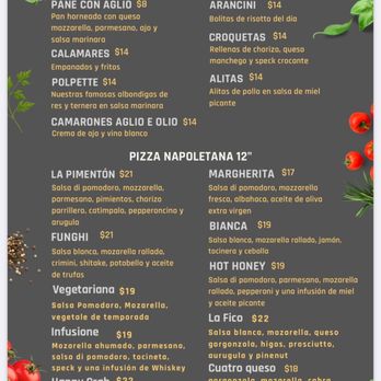 Casa Pimentón - Menu - Pizza Near Me - San Juan, Puerto Rico