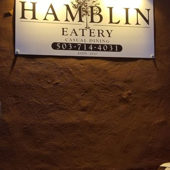 Hamblin Eatery - Sign on side of building - American Near Me - Lafayette, Oregon