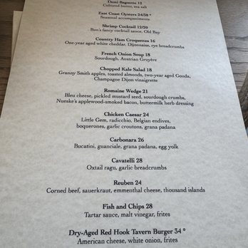 Red Hook Tavern - Lunch Menu - American Near Me - Brooklyn, New York