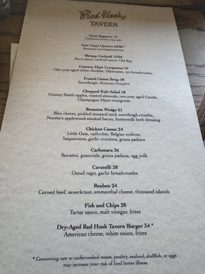Menu photo 1 Red Hook Tavern Brooklyn, NY