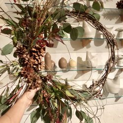 Fern Croft - Harvest wreath I made in class.