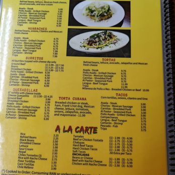 El Cajelito - Menu - Mexican Near Me - Cherokee, North Carolina