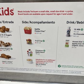 Chick-fil-A - Kids Menu - Fast Food Near Me - Plantation, Florida