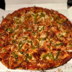 Vito & Nick's Pizzeria - Sausage Pizza with Peppers and Onions