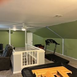Prodigy Restoration - Paint in progress. Cover gray with green. Great job