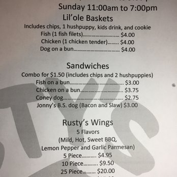 Rusty's Wharf - Kids meals, sandwiches, wings. 4/2018 - Fish & Chips Near Me - Pataskala, Ohio Rusty's Wharf - Kids meals, sandwiches, wings. 4/2018 - Fish & Chips Near Me - Pataskala, Ohio