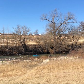 Nichols Landing - Path to drag your kayak to the trailer - Fishing Near Me - Spring Branch, Texas