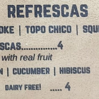 Cantina Barba - Menu as of 04/2025 - Tacos Near Me - Houston, Texas