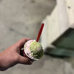 Bruster's Real Ice Cream - Matcha Strawberry!