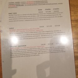 Yarrawood Winery - Tasting menu