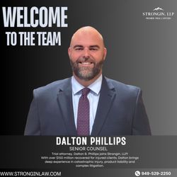 Strongin Premier Trial Lawyers - We're proud to welcome Dalton B. Phillips to Strongin, LLP! A seasoned trial attorney with over $150 million recovered for injured clients.