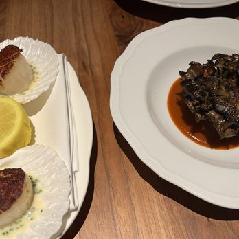 Angler - Grilled Hand-Dived Scallop and Slowly Grilled Hen of Woods Mushroom - Seafood Near Me - San Francisco, California Angler - Grilled Hand-Dived Scallop and Slowly Grilled Hen of Woods Mushroom - Seafood Near Me - San Francisco, California