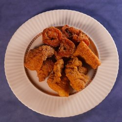 Fried chicken, catfish, and shrimp