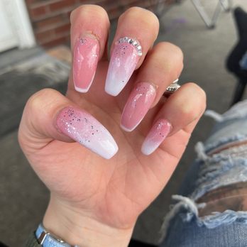 Happy Nails - These are my nails that I just recently got about three days ago these are nothing like the picture that I showed them - Nail Salons Near Me - Indianapolis, Indiana