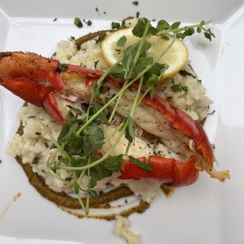 The Wicked Oyster - Risotto with grilled lobster tail - Seafood Near Me - Wellfleet, Massachusetts The Wicked Oyster - Risotto with grilled lobster tail - Seafood Near Me - Wellfleet, Massachusetts