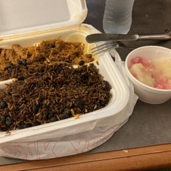 The Cuban Stop - Ropa Vieja, congri rice and yuca.