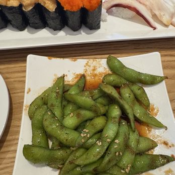X-Fish - Garlic Edamame - Sushi Bars Near Me - Brea, California X-Fish - Garlic Edamame - Sushi Bars Near Me - Brea, California