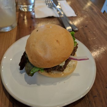 Petit Chou - #atlburgerweek gruyere,truffle oil,dressed greens, red onion,some type of specialty mayo.meat was a little dry, more mayo would've helped - Breakfast & Brunch Near Me - Atlanta, Georgia Petit Chou - #atlburgerweek gruyere,truffle oil,dressed greens, red onion,some type of specialty mayo.meat was a little dry, more mayo would've helped - Breakfast & Brunch Near Me - Atlanta, Georgia