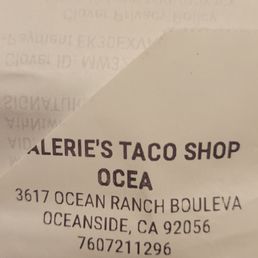 Receipt of meal Receipt of meal