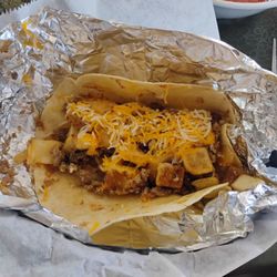Juan's Burrito Express - Sausage, Potatoe, Cheese Burrito. Juan, lets you hold the Egg and Beans, most places don't do that.