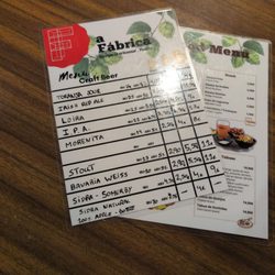 A Fábrica da Picaria - Menu