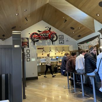 Herm's Inn - Motorcycles on walls looks cool! - Breakfast & Brunch Near Me - Logan, Utah