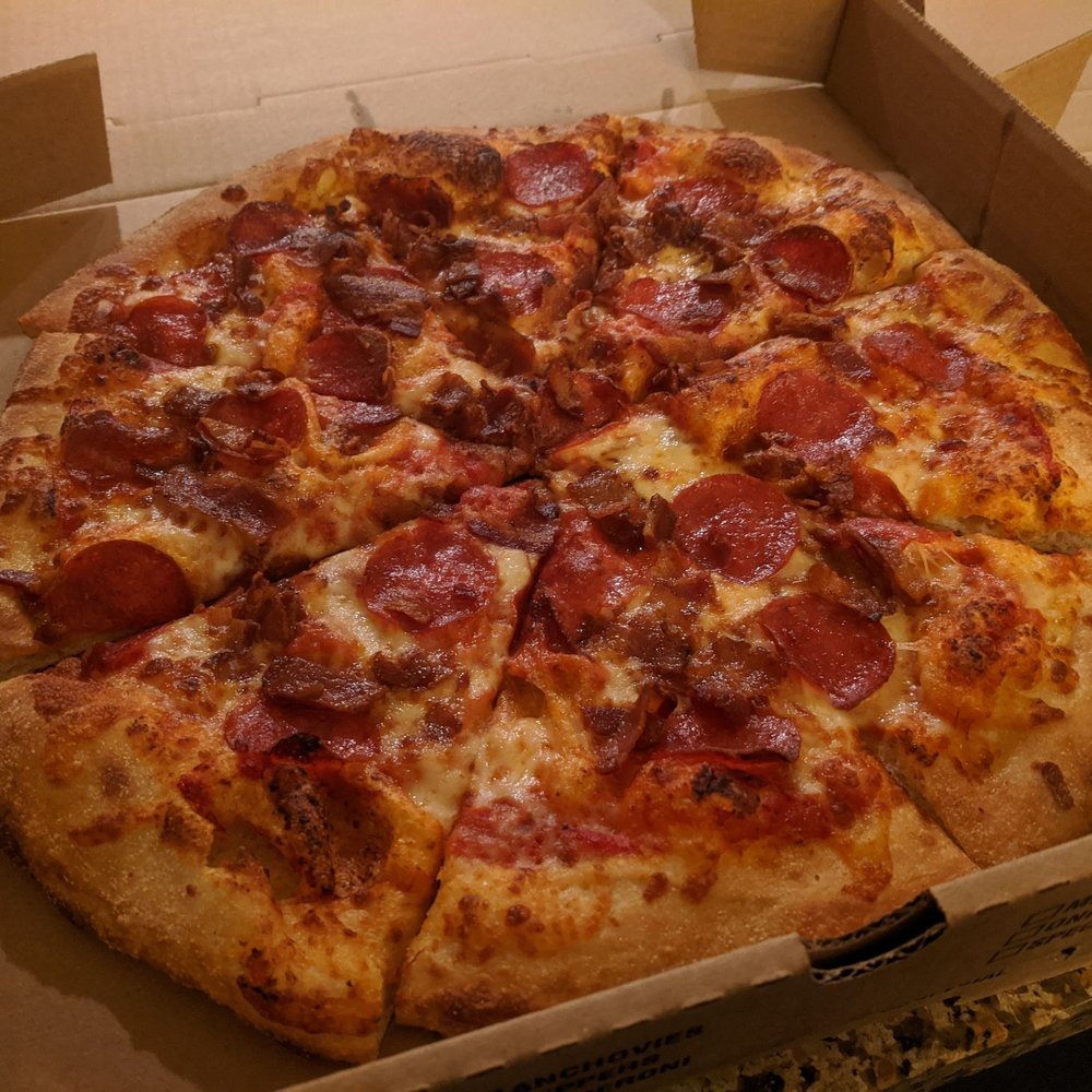 Andreas D Best Pizza - Medium pepperoni and bacon with light sauce. - Chicken Wings Near Me - Vista, California Andreas D Best Pizza - Medium pepperoni and bacon with light sauce. - Chicken Wings Near Me - Vista, California