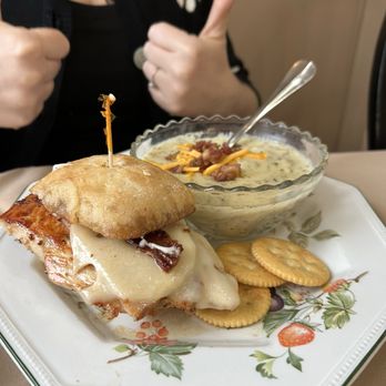 Rustic Root - Potato soup and a sandwich - Tea Rooms Near Me - Beech Grove, Indiana