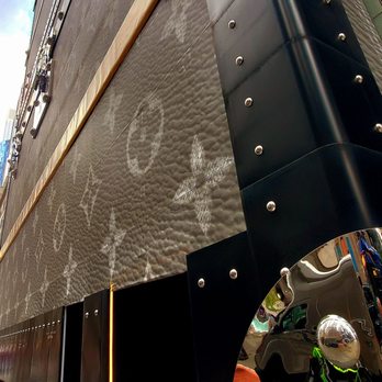 Louis Vuitton - Entire building wrapped in LV monogram whilst under renovation - 7/23/2025 - Leather Goods Near Me - New York, New York Louis Vuitton - Entire building wrapped in LV monogram whilst under renovation - 7/23/2025 - Leather Goods Near Me - New York, New York