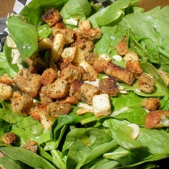 Grégoire - Baby spinach salad with balsamic dressing and roasted almonds. - French Near Me - Berkeley, California Grégoire - Baby spinach salad with balsamic dressing and roasted almonds. - French Near Me - Berkeley, California