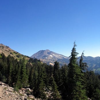 Brokeoff Mountain Trail - 1st view of Lassen from the trail. - Hiking Near Me - Mineral, California