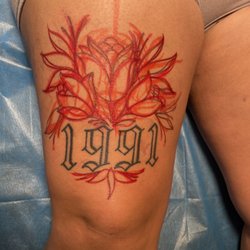 Tiger Temple Tattoo - Flowers Tattoo (add onto existing)