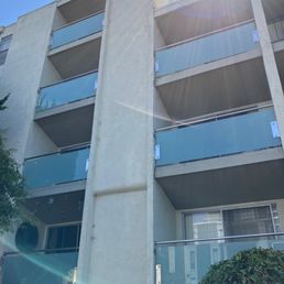 Completed job (total of 10 balconies), with cladding and stainless steel railings. Completed job (total of 10 balconies), with cladding and stainless steel railings.