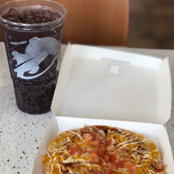Taco Bell - Live Más Café - Mexican Pizza and my large Brisk Dragon Paradise Sparkling Iced Tea. - Fast Food Near Me - San Diego, California Taco Bell - Live Más Café - Mexican Pizza and my large Brisk Dragon Paradise Sparkling Iced Tea. - Fast Food Near Me - San Diego, California