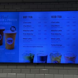 Qwench Juice Bar & DRNK Coffee + Tea - Tea menu