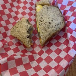 The Caffeinated Cook - My delicious gluten free egg and sausage breakfast sandwich.