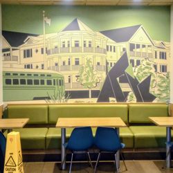 McDonald's - The 30th Avenue McDonald's celebrates Kenosha's HarborPark and the Kenosha Electric Railway.