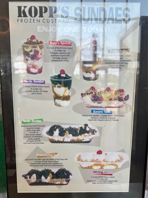 Menu photo 1 Kopp's Frozen Custard Brookfield, WI