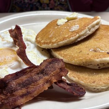Sue's Kountry Kitchen - #3 Special : 1 egg, 2 bacon strips, three huge $ pancakes for $5.95! - Breakfast & Brunch Near Me - Cedar Springs, Michigan Sue's Kountry Kitchen - #3 Special : 1 egg, 2 bacon strips, three huge $ pancakes for $5.95! - Breakfast & Brunch Near Me - Cedar Springs, Michigan