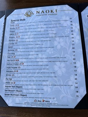 Menu photo 1 Naoki Sacramento, CA Menu photo 1 Naoki Sacramento, CA