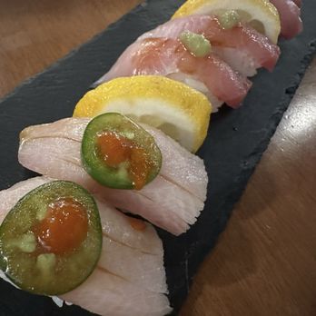DAI Sushi - VERY small nigiri sushi. Half the size as other places. The photo looks bigger than it is! - Japanese Near Me - Westminster, California DAI Sushi - VERY small nigiri sushi. Half the size as other places. The photo looks bigger than it is! - Japanese Near Me - Westminster, California
