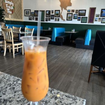 Simply Fresh Thai - My Thai Tea with a very nice interior of the restaurant. - Thai Near Me - Chula Vista, California Simply Fresh Thai - My Thai Tea with a very nice interior of the restaurant. - Thai Near Me - Chula Vista, California