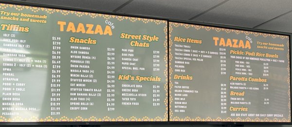 Menu photo 1 Taazaa Cafe Johns Creek, GA