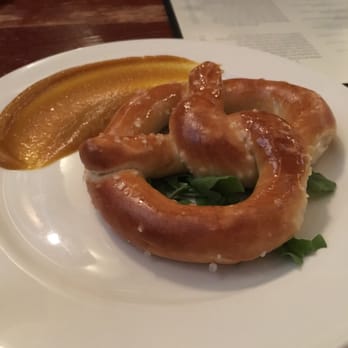 The Pine Box - Pretzel with spicy mustard. The spiciest mustard I've ever had - Pubs Near Me - Seattle, Washington