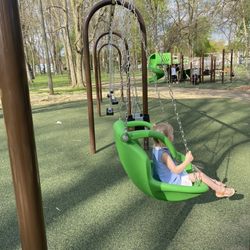 Riverside Green Park - We love the new park. The ground is soft also so great for toddlers. There's picnic tables and tennis courts too