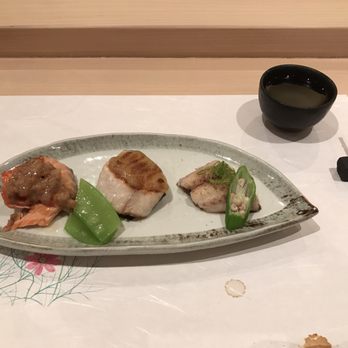 Kabuto - The grill fish it was salmon , yellowtail and something else - Sushi Bars Near Me - Las Vegas, Nevada Kabuto - The grill fish it was salmon , yellowtail and something else - Sushi Bars Near Me - Las Vegas, Nevada