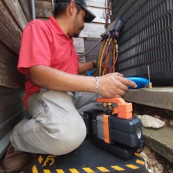 Technician at work.