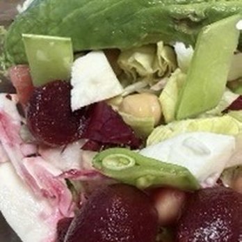 Carrera Cafe - Chopped Melrose salad with mozzarella instead of feta - Cafes Near Me - Los Angeles, California