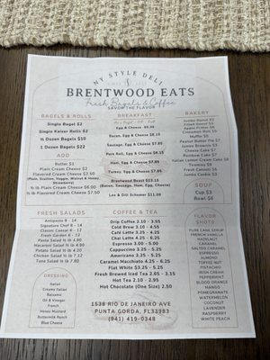 Menu photo 1 Brentwood Eats Punta Gorda, FL